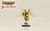 Pathfinder Battles—Deadly Foes: Celestial Trumpeter, a medium-sized, medium-toned skin figurine with white wings, green attire, and gold accessories, featuring gold accessories on a clear base, an uncommon collectible miniature from Pathfinder.
