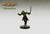 An image of a sickly green elven ghost, long hair flowing in ethereal breeze, wearing light armor and carrying a largely ineffective sword. (Front View)