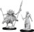 An image of the two included ghouls. Left: tongue out, wearing a heavy, spiked jacket and wielding a spear in the left hand and a beskulled scepter in the right. Right: posing demurely with a modest blade in the right hand. (Front View)