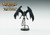This humanoid skeleton has black raven wings, a long tail, and a polished vulture-like mask where its face should be. (Front View)