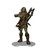 An image of an Wood Giant, a mini in the Pathfinder Battles: Darklands Rising set. Standing tall and graceful, this sharp-eared giant’s skin is a pale green. She wears hide armor and carries a bow with a nocked arrow. (Front View)