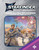 The retailer cover for Starfinder Absalom Station, featuring art of a dynamic battle between opposing alien factions, all surrounded by a brushed steel retro game frame.