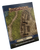 A 3D image of the Pathfinder Flip-Mat: Siege with the Pathfinder logo on top, the product name on the bottom, and in the center a glimpse of one of the included maps featuring fortified buildings behind a defensive wall of spiked logs.