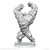 Pathfinder Battles Deep Cuts: Living Landslide & Living Wildfire. An unpainted mini of a huge humanoid made of rock, fists raised.