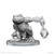Pathfinder Battles Deep Cuts: Boggard Scout & Castoroides. An unpainted mini of a froglike humanoid holding a club.