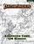 The black and white sketch cover of the Pathfinder Advanced Core GM Screen featuring dynamic art of the iconic Aiuvarin Swashbuckler, Jirelle, and iconic Oracle, Korakai, locked in combat with a Garadasura. Garadasuras are massive ophidian spirits who hold to duties of guardianship and butchery. Many are former naga who have given up on their role of stewards of reality and instead turned their efforts to reversing the act of creation. Garadasuras often continue the duties they had as naga but can also turn destructive, rampaging with the force of an entire poisonous legion.