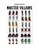 Cardboard Characters Master Villains PDF featuring Champions Universe villains miniatures, including Dr. Destroyer, Mechanon, Gigaton, and more, in various colors, print for use in tabletop campaigns, 12 miniatures total.