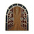 Pathfinder Society Faction Pin: Envoy’s Alliance is a pin showing a circular archway of brown stone with a pair of open doors inside the arch, opening into a brown star-shaped pattern, and with gold highlights on the doors and arch’s stonework.