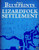 Øone's Blueprints: Lizardfolk Settlement PDF, a fantasy PDF map featuring a blue gradient background with detailed illustrations of structures and waterways, white text, and a blue map.