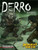 Derro PDF cover art featuring a muscular warrior clashing swords with a grotesque subterranean creature, green background and Pathfinder logo, suitable for underdark campaigns and NPC inspiration, Pathfinder RPG character sheet.