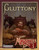 Monsters of Sin 3: Gluttony PDF cover featuring a man eating with demons lurking behind, surrounded by a table of food and drink,  Pathfinder logo in the corner.