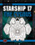 Future: Starship 17 PDF, a two-level starship design with a white and gray graphic on a teal background, features a central circle and starry night sky with blue accents, representing a PL 7 starship with gravitic redirector engine.