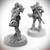 52 32mm high-quality Starfinder Masterclass Miniature, a Half-Orc Soldier, made of plastic with scenic base, featuring detailed armor and futuristic weapon, perfect for sci-fi gaming.