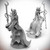 Starfinder Necrovite 32mm Miniature, a high-quality plastic figurine with scenic base, manufactured by Starfinder, showcased from a front and back perspective for product reference.