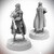 Starfinder Masterclass Miniatures: Half-Elf Steward, a 32mm scaled, high-quality plastic figurine from the Starfinder brand, featuring a scenic base and showcasing intricate armor and cloak details.