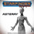 Starfinder Asteray Miniature, Starfinder brand, 32mm scale, high-quality plastic, scenic base, detailed design with grey color, ideal for science fantasy games.