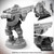32mm Starfinder Masterclass Miniature of a Vesk Free Captain made from High Quality Plastic with Scenic base, showcasing detailed armor and weaponry, by Starfinder brand.