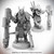 Starfinder Masterclass Miniatures: Epic Obozaya, 32mm scaled, high-quality plastic, scenic base included, showcasing detailed armor and gray-colored armor and weaponry on two figures, one standing and one from behind, by the brand Starfinder.