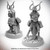 Starfinder Masterclass Miniature, 32mm scaled, high-quality plastic figure from 52, set on scenic base with detailed armor, featuring gray colors.