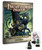 Pathfinder Pawns: Shattered Star Adventure Path Pawn Collection PDF product image shows the thick folder of pawns standing upright, featuring an image of a blue wyvern about to attack a hero. In the foreground in front of the product stand three sample pawns fitted into black plastic bases, each showing a different character.
