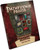 Pathfinder Pawns: Dungeon Decor Pawn Collection PDF cover shows several cardboard tiles depicting furnishings and features one might find in a wide range of dungeon chambers, placed on a gridded map background. 