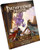Pathfinder Pawns: Return of the Runelords Pawn Collection PDF cover shows heroes preparing to do battle in an ancient city against a looming purple skeletal giant that’s reaching down to attack them.