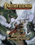 Pathfinder Roleplaying Game: Advanced Player's Guide (OGL) Hardcover shows desperate heroes standing atop a rugged rock in a remote mountain lake as an immense two-headed green serpentine dragon rises up all around them to attack. In the background a majestic waterfall and cloudy skies loom.
