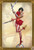 Pathfinder NPC Battle Card of an acrobat standing on one leg and juggling knives.