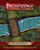Pathfinder Flip-Mat Classics: River Crossing product image shows a section of a map depicting a wooden bridge crossing over a river with forested banks; wet, dry, and permanent markers erase from the mat.