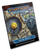 Starfinder Flip-Mat: Solar Temple PDF. Two overlayed maps, one featuring an ancient temple complex with a golden model of the solar system, and the other depicting a futuristic temple complex.