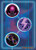 Starfinder Starfinder Spell Cards. An example card showing three icons representing different types of magic. Cards from Starfinder 1E, featuring 250 sturdy reference cards in a standard size, covering Starfinder Core Rulebook and Starfinder Character Operations Manual content with a vibrant purple and blue galaxy design.