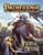 Pathfinder Campaign Setting: Paths of Prestige PDF cover features a medieval landscape with mountains, a warrior on a mammoth, a knight, and a flying creature of fantasy roleplaying prestige classes.