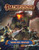 Pathfinder Campaign Setting: Inner Sea Temples. Adventurers face down a giant horned beast with a fiery maw in a temple with light streaming down from an opening in the ceiling.