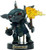 Pathfinder Birdcruncher Goblin figure, 3.25 inches tall in gray with red eyes, on a removable base, wielding a torch and bomb, accompanied by Dogslicer, Horsechopper and other goblin accessories, from the Pathfinder Campaign Setting.
