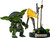 Pathfinder Seventooth Goblin figure, 3.25" tall, green with red eyes, removable base, accessories, torch, weapons, Dogslicer, Horsechopper, Pickle, bomb, featuring Pathfinder brand logo and various hands.