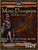Pathfinder Mini-Dungeon PDF cover featuring an armored figure and sword on a map background, compatible with Pathfinder Roleplaying Game, 4-6 level 2-3 characters, glowing pit map, coldfire energy.