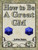 How To Be a Great GM PDF cover by Avalon Games featuring blue 20-sided dice on a beige background with green accents and black decorative borders.