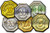 Papercraft Fantasy Coins Set featuring 35 octagonal coins in brass, copper, electrum, gold, platinum, and silver, with denominations from 1 to 500, easy to make and ideal for medieval RPGs and wargames.