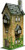 28mm/30mm brown brick paper model house with green roof and ivy, featuring windows, door, and chimney, perfect for wargaming, roleplaying, and model railroad scenery at a small narrow scale.