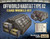 Offworld Habitat Type 02 Paper Model PDF, a 28mm-30mm scale terrain kit with distressed gray color, printed on cardstock, featuring blue background with text highlighting details, ideal for hobbyists and gamers, multi-layered for easy assembly.