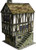 Tudor Restaurant 28mm/30mm paper model from papermodelmaster with timber framing, brown roof, stone foundation, and stairs, perfect for wargaming, dioramas, and model railroads at 28mm and 30mm scales.