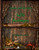 Green and Grubby - Goblin Archetypes PDF cover, featuring a rustic wooden door with green and brown tones, surrounded by vines, moss, and fantasy-style mushrooms, compatible with Pathfinder RPG.