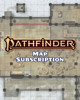 Pathfinder Maps Subscription graphic features an urban interior map.