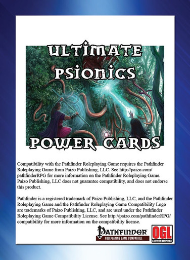 Ultimate Psionics Power Cards PDF