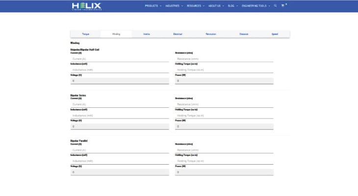 Helix Launches Stepper Motor Linear Actuator Calculators