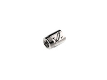 Stainless threaded inch ball screw nut with 1 in. diameter, 0.25 in. lead, and 2 circuits