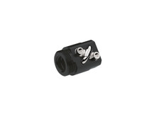 Alloy threaded inch ball screw nut with 0.631 in. diameter, 0.2 in. lead, and 1 circuits