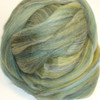 Multi Green Polwarth wool roving