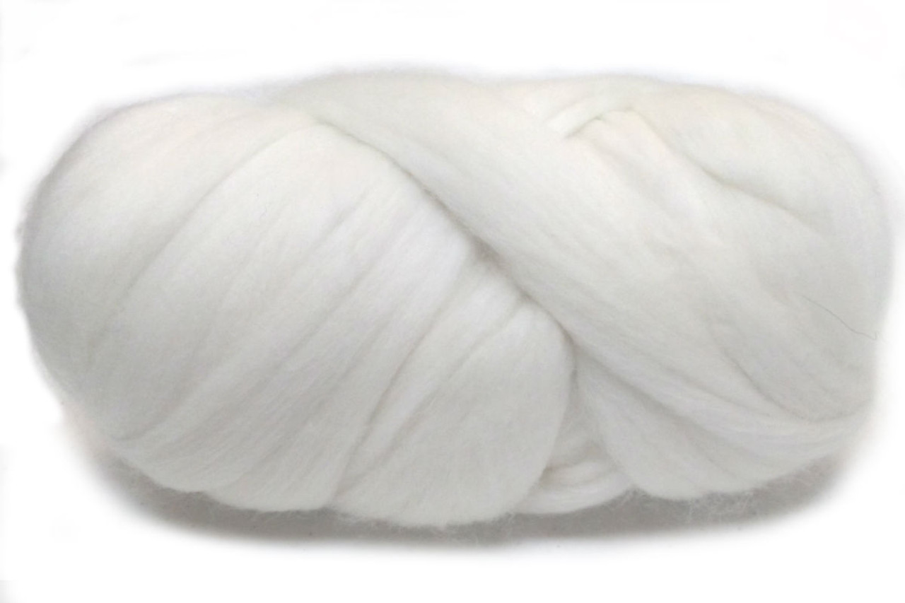 Snow White - Merino Wool Roving – Grey Fox Felting