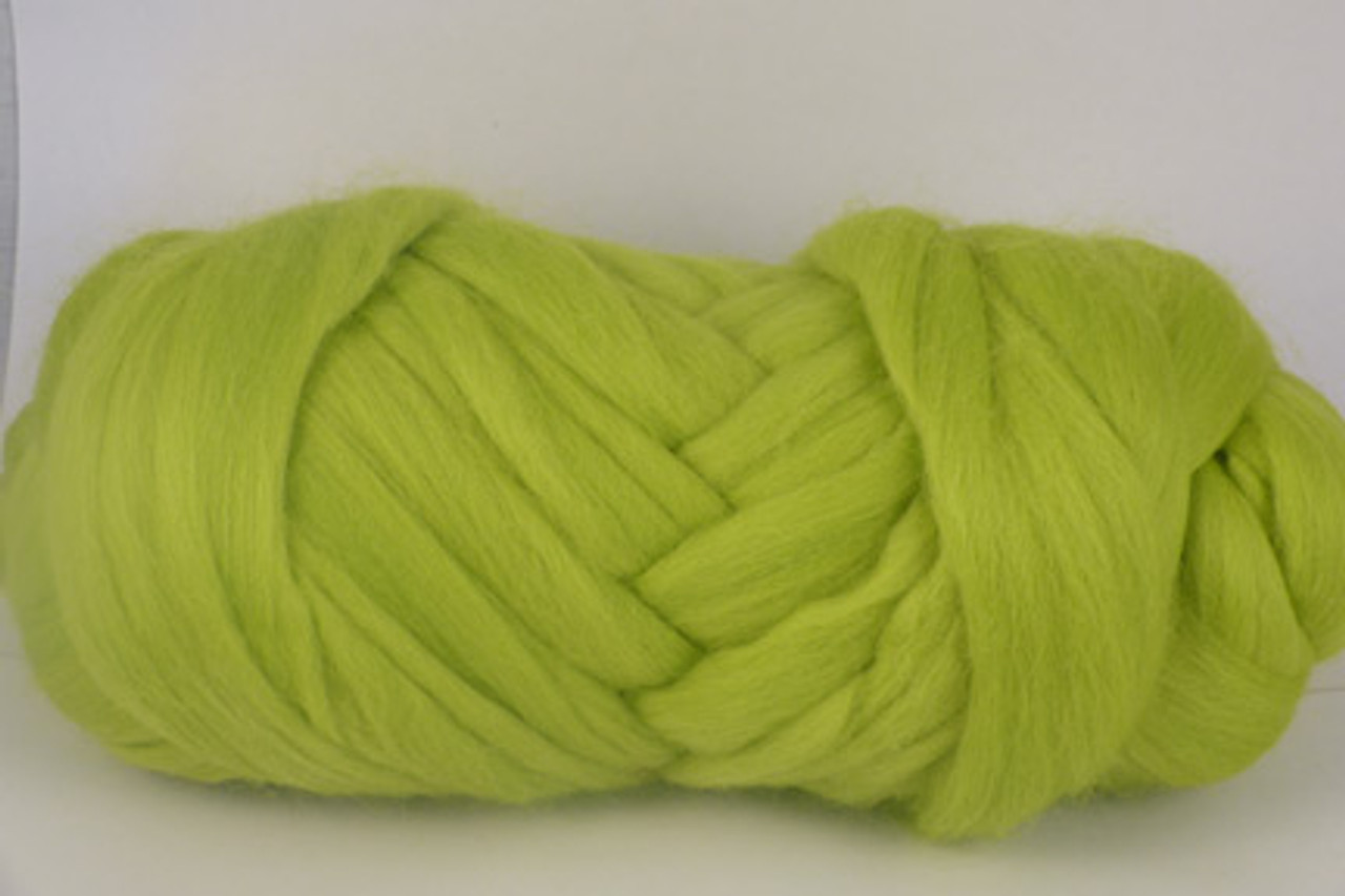 Parrot Green - Merino Wool/Silk Blend Roving